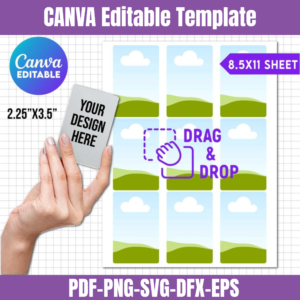 Blank Playing Card Canva Editable Template