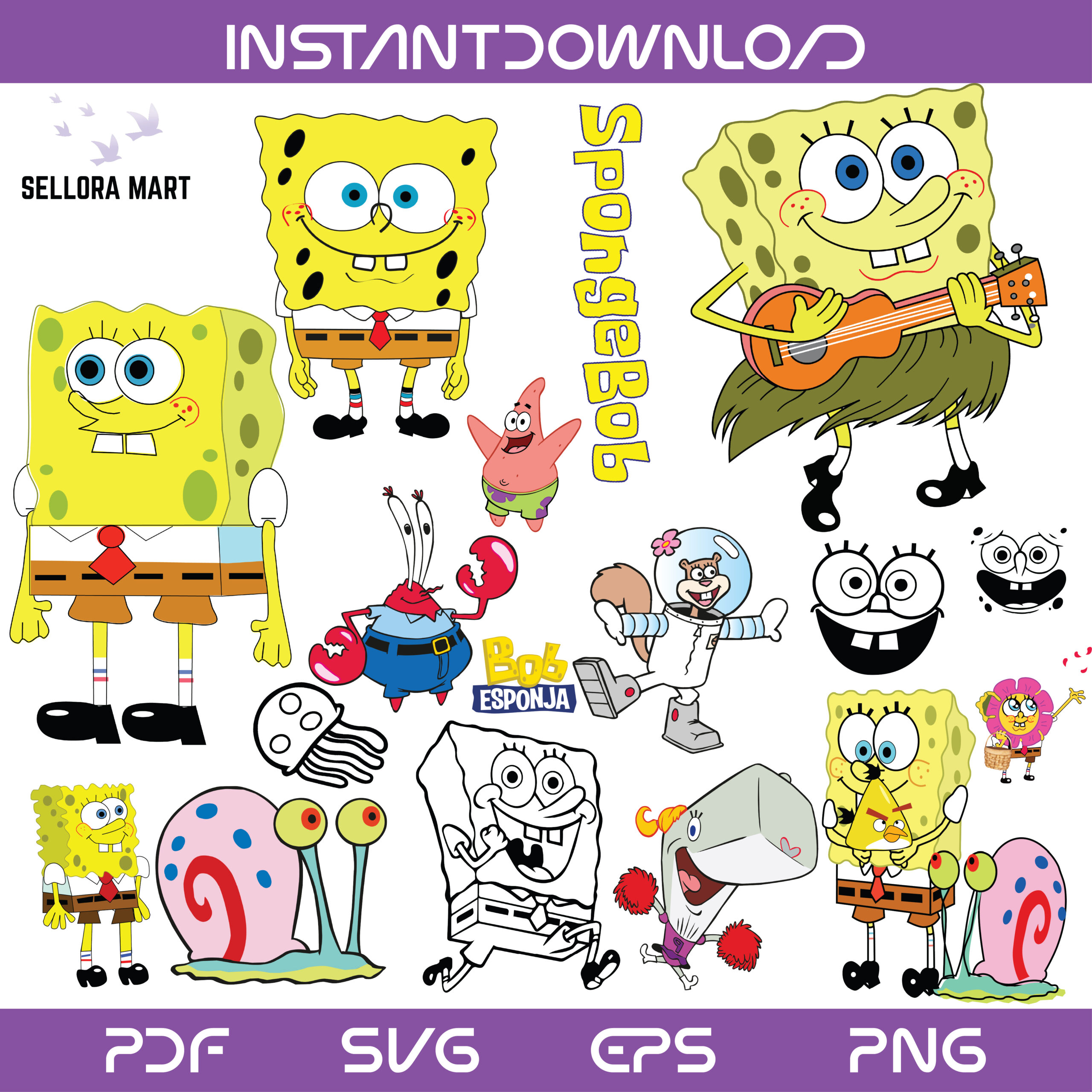 SpongeBob SquarePants SVG Bundle