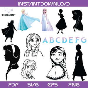 Elsa & Anna Frozen SVG Bundle