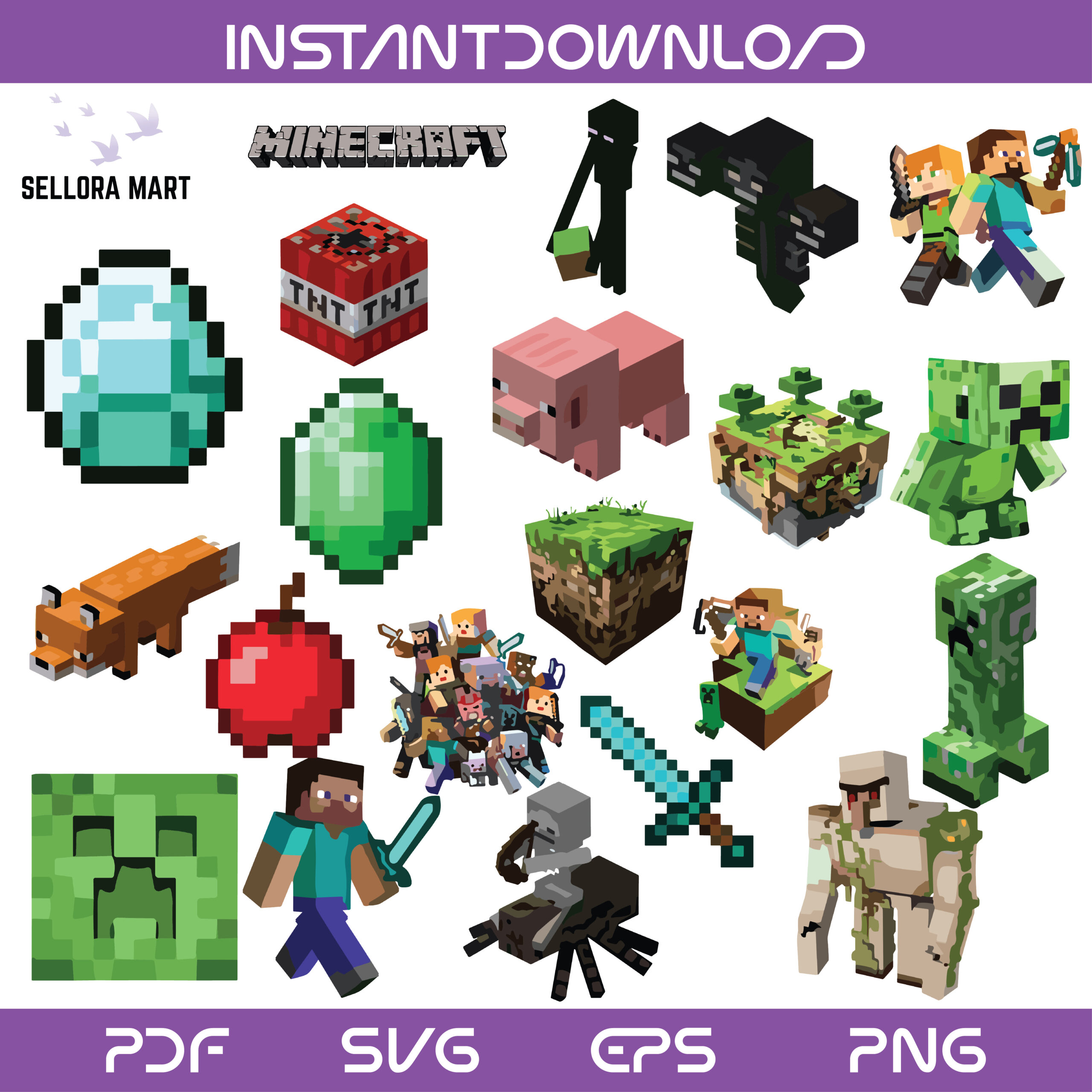 Minecraft SVG Bundle