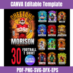 Editable Football Mascot Shirt Template