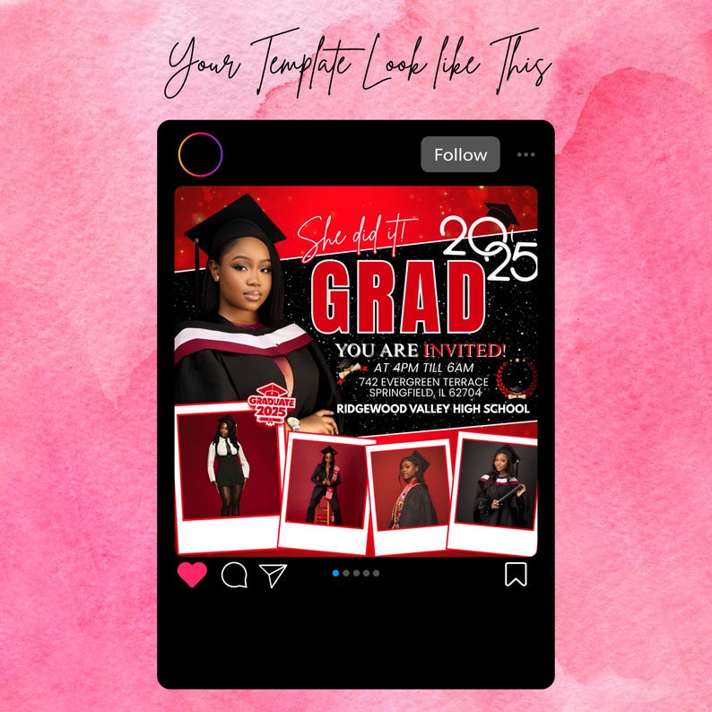 Class of 2026 Announcement Graduation Party Flyer - Image 4