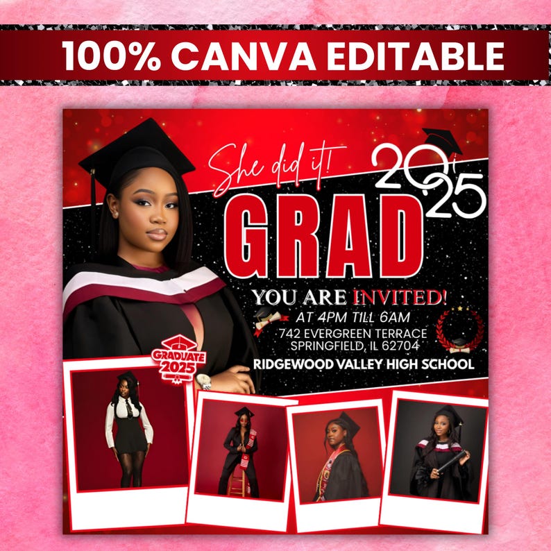 Class of 2026 Announcement Graduation Party Flyer - Image 3